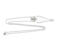 SOLUSTRE Mini Collar de Botellas de Vidrio Transparente Tapa, Pequeño Frasco de Cristal para Manualidades y Fiestas, Cadena de Titanio Tapón Decorativo, Accesorio Vintage para Boda y Luna