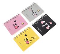 SOLUSTRE Mini Cuaderno de Dibujos Animados Diseño Animal Divertido, Libreta de Papel para Escribir Diario, Paquete de 4 Unidades, Portátil para Vida Diaria y DIY