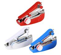 SOLUSTRE Mini Máquina de Coser Portátil a Mano Práctica de 3 Piezas Cuerpo de Metal y Plástico, Adecuado para Necesidades de Emergencia y Uso Fuera de Casa