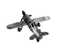 SOLUSTRE Modelo de Avión Vintage de Hierro Ligero para Escritorio, Adorno Retro Adecuado para Oficina y Estudio, Decoración Artesanal de Maquetas de Aviones