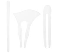 SOLUSTRE Molde de Silicona en Color Blanco 3 Piezas para Horquillas de Pelo Alta Transparencia y Fácil Desmoldeo para Bricolaje