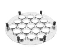 SOLUSTRE Molde para Hacer Dumplings y Ravioles de Aluminio 19 Agujeros, Herramienta Manual para Moldear Masa, Prensa para Empanadillas, Utensilio de Cocina para Reuniones Familiares