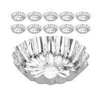 SOLUSTRE Moldes Desechables para Tartaletas de Huevo, 100 Unidades, Mini Moldes de Aluminio Resistentes a Altas Temperaturas, Aptos para Horno y Microondas, Bandejas para Hornear Pudín