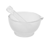 SOLUSTRE Mortero de Vidrio para Laboratorio Mano de Mortero, Tazón Mezclador Resistente y Herramienta de Molienda para Uso Científico y Muestras