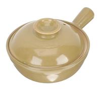 SOLUSTRE Olla de Barro para Guisar con Mango Único Resistente al Calor Cazuela para Sopa Arroz Fideos Cocina Casera