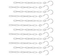 SOLUSTRE Pack de 12 Perchas Multifuncionales de Acero Inoxidable para Armario Cadena Colgante, Ahorro de Espacio y Gran Capacidad de Carga para Closet y Ropa