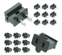 SOLUSTRE Pack de 20 Adaptadores Enchufe Cuadrado Macho y Hembra Diseño Cassette, Material Plástico Hierro, para Conexiones Eléctricas Rápidas en Hogar