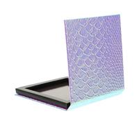 SOLUSTRE Paleta Magnética de Maquillaje Vacía Tamaño Pequeño 10x10x1.4 Cm Diseño de Escamas de Pez Cambio de Color para Sombras de Ojos y Contenedor Portátil para Viaje y Uso Profesional