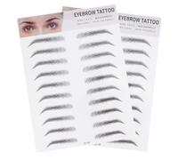 SOLUSTRE Pegatinas de Transferencia para Cejas 3d Fáciles de Usar en Papel Negro 2 Unidades para Hombres y Mujeres para Cejas y Naturales