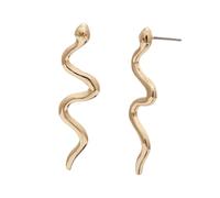 SOLUSTRE Pendientes De Gota Forma De Serpiente Dorados, Aleación Ligera, Creativos y Geométricos, Para Mujer, Joyas Para Fiestas y Uso Diario, Tamaño Pequeño, Diseño Moderno y Versátil