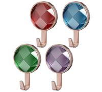 SOLUSTRE Perchas Adhesivas de Pared 4piezas de Abs para Colgar Llaves, Sombreros y Bolsos, Diseño Simple y Decoración Hogar y Habitación