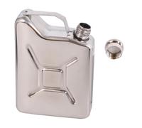 SOLUSTRE Petaca de Acero Inoxidable, Frasco de Licor Profesional, 200ml, Plata, Forma de Cubo de Aceite, a Prueba de Fugas, Portátil para Exteriores