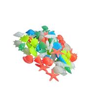 SOLUSTRE Piedras Fluorescentes para Acuarios, Grava Decorativa de Resina, 50 Piezas Color Aleatorio, Decoración Marina para Peceras y Paisajismo Acuático