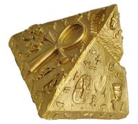 SOLUSTRE Pirámide Egipcia de Resina Hecha a Mano, Modelo Decorativo Grande para Hogar, Escultura Piramidal Misteriosa para Decoración de Sala y Oficina, Adorno Coleccionable de