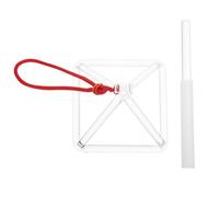 SOLUSTRE Pirámide Musical de Cuarzo con Mallete de 4 Pulgadas para Meditación con Tonos Claros y Armoniosos Instrumento de Terapia de Sonido para Uso en Casa