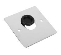 SOLUSTRE Placa Metálica para Tomacorriente Tapa Ciega y Salida de Cables, Cubierta de Pared Cuadrada de Acero Inoxidable 86, Protección Eléctrica para Hogares y Oficinas