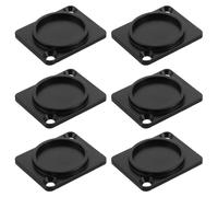 SOLUSTRE Placas Ciegas de Metal para Montaje en Panel Xlr, Protector Antipolvo para Chasis de Altavoz, Kit de 6 Piezas para Rack de Audio y Conectores de Pines, Placa de Instalación