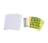 SOLUSTRE Plantillas del Alfabeto y Números Juego Educativo de Reglas Plástico Ecológico Resistente Set de 1 Pieza para Aprendizaje Infantil Herramienta para Colorear y Dibujar y Lavable