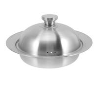 SOLUSTRE Plato de Vapor de Acero Inoxidable 304 Tapa, Multiusos y Fácil de Almacenar, Adecuado para Cocinar al Vapor en Hogares y Restaurantes