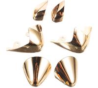 SOLUSTRE Protectores de Puntera para Tacones Altos 3 Pares, Metal, Dorados | Instalación Fácil, Repuesto para Calzado, Punta Puntiaguda Decorativa, Protección y Estilo Elegante