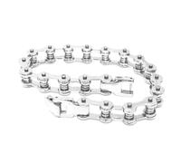 SOLUSTRE Pulsera Diseño Moderno y Funcional Estilo Punk para Hombre de Acero Inoxidable Cadena Resistente que No se Oxida Empaña Adecuado para Uso Diario