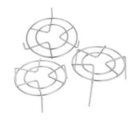 SOLUSTRE Rejillas de Vapor Soporte Estable Set de 3 de Acero Inoxidable Diseño de Trípode y Uso Versátil para Eléctrica para Cocina al Vapor