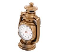 SOLUSTRE Reloj Despertador Vintage Lámpara de Queroseno Decoración para Escritorio y Mesilla Analógico para Hogar y Oficina Diseño Retro