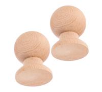 SOLUSTRE Remates Decorativos de Madera Maciza 2 Unidades 6x4 Cm Columna Romana para Postes de Cama, Barandillas Interiores y Manualidades, Tapas de Postes Resistentes y Acabados Suaves