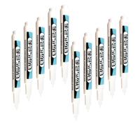 SOLUSTRE Rotuladores Multiusos para Carpintería, Marcador Permanente Blanco, Bolígrafo de Pintura Oleosa, 10 Unidades, Punta Fina de Alta Precisión, Adecuado para Construcción