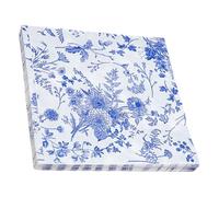 SOLUSTRE Servilletas de Papel Desechables Vintage Motivos Azules, 100 Unidades, para Fiestas, Hogar y Restaurante, Servilletas de Papel para Fiesta y Recepción de Boda