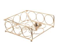 SOLUSTRE Servilletero Dorado de Metal Diseño Delicado y Moderno para Mesa de Comedor, Mantiene Servilletas Organizadas y Es Adecuado para Cocina o Hotel