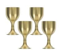 SOLUSTRE Set de 4 Copas de Cáliz Doradas de Cobre Diseño Retro Elegante, Alta Durabilidad y Fácil Mantenimiento para Reuniones Casuales y Decoración del Hogar