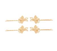 SOLUSTRE Set de 4 Pinzas de Pelo Mujer Diseño de Abeja Pequeña, Accesorios Cabello Decorativos y Ligeros para Uso Diario