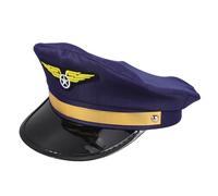 SOLUSTRE Sombrero De Piloto De Aerolínea Para Halloween Sombrero De Aviador Ajustable Disfraz De Piloto Para Fiestas Temáticas Accesorios De Cosplay Para Hombre