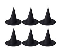 SOLUSTRE Sombrero Oxford de Negro para Accesorio Halloween Bruja Resistente Tela Clásicas de Cosplay y Adecuado para Fiestas Decoraciones