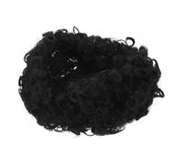 SOLUSTRE Sombreros de Moda para Mujer Peluca Corta y Rizada Negra Peluca Afro Cordón Postizo Sintético para Halloween y Cosplay