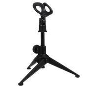 SOLUSTRE Soporte de Micrófono Trípode Plástico Negro, Soporte Estable Giratorio para Conferencias y Congresos, Accesorio Práctico para Micrófonos Estándar de Mesa