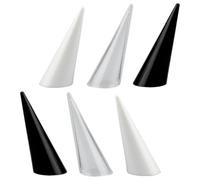 SOLUSTRE Soporte para Anillos de Dedo Acrílico en Forma de Cono, Organizador de Joyas Transparente y Colores Surtidos, Set de 6 Piezas para Exhibición y Almacenamiento de Color Aleatorio