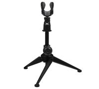 SOLUSTRE Soporte para Micrófono Metálico Negro, Trípode Estable, 1 Unidad, Compatible Micrófonos Satelitales, Adecuado para Conferencias y Congresos