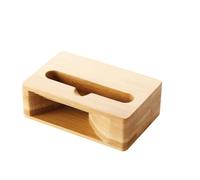 SOLUSTRE Soporte para Teléfono Móvil de Madera Beige Amplificador de Sonido y Altavoz, Base Ligera y Rectangular para Escritorio y Dormitorio