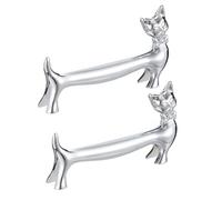 SOLUSTRE Soportes para Palillos para Evitar de Aleación Plata 2 Piezas y Mantener la Mesa Limpia Hogar