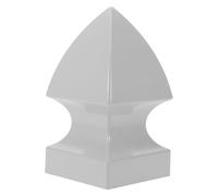 SOLUSTRE Tapa de Poste de 5 Pulgadas de Estilo Gótico Clásico en Pvc Gris Oscuro, Cubierta para Barandillas Exteriores que Prolonga la Vida Útil del Poste en Parques Históricos y Áreas