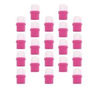 SOLUSTRE Tapones para Remojo de Uñas Profesionales de Silicona Rosa, 20 Piezas Reutilizables para Quitar Esmalte, Prácticos y Cómodos para Uso Doméstico y Salón de Belleza