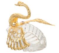 SOLUSTRE Tarro Condimento Cisne Decorativo de Cristal y Azucarero Elegante para Cocina Almacenaje de Especias y Snacks Adorno Moderno para Mesa y Cocina