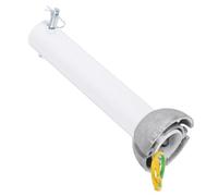SOLUSTRE Tubo Alargador para Ventilador de Techo con Bola Colgante, Metal Blanco, sin Rosca, Kit de Pasador, Instalación Fácil, para Taller y Oficina, 1 Pieza