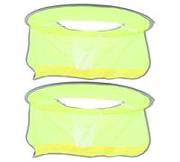 SOLUSTRE Visera Parasol para Casco de Seguridad de ala Completa, Protector de Cuello contra el Sol de poliéster, 2 Piezas, Amarillo, con Tiras Reflectantes para y Color Aleatorio