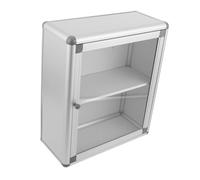 SOLUSTRE Wall Mounted Medicine Organizer with Transparent Window Space-Saving Wall Storage Box for Emergency Kit Lost and Found in Offices Banks Bathrooms