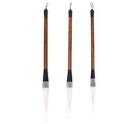 SOLUSTRE y Mango de Madera con Pelo Natural Set de 3 Pinceles de Caligrafía Redondos, Suaves y Cómodos para Dibujo y Escritura para Principiantes