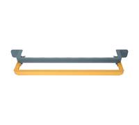 SOLUSTRE Zapatero de Pared Plegable sin Perforaciones, Estante Organizador para Baño, Soporte para Colgar Zapatillas, Tamaño Grande 53 Cm, Color Azul y Amarillo, Adecuado para Baño y Ducha