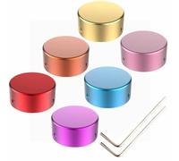 SOLUTEK Solutek Buttons - Tapas para interruptor de pedal de guitarra, aluminio con forro protector y 3 tornillos, aumenta la precisión y la comodidad (#24 - color n.º 24, V1 se adapta a interruptores